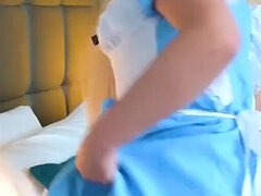 18, Intervju, Kukk suging, Britisk, Par, Første gang, Hushjelp, Petite