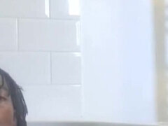 Africain, Amateur, Salle de bains, Branlette thaïlandaise, Masturbation, Solo