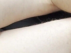 Teen boy flashes ass and dick in car, finger in ass