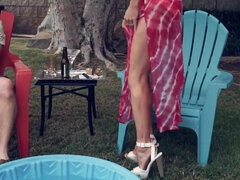 Married Life - busty MILF Kelly Madison screwed by hubby outdoors in the backyard