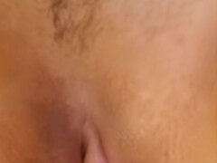 아마추어, 큰 클리토스, 큰 가슴, 흑갈색 머리, 핑거링, 자연의 가슴, 보지, 분출