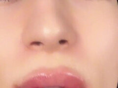 Lips in Saliva, Filthy, Verbal Sissy Spitting, Self Facial