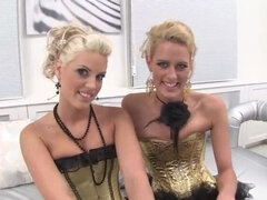 Blanche Bradburry and Chelsey spread their big asses for BBC