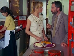 80s gynecologist cheats on his wife with retro brunette nurse