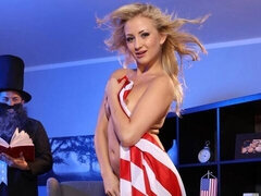 18, 큰 음경, 금발의, 오랄섹스, 도기스타일, 면도된, 청소년, 젖가슴