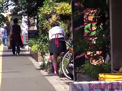 Petite japanese florist pussyfucked in store