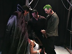 Analny, Obciąganie, Brunetka, Podwójna penetracja, Sex grupowy, Grupa, Pornstars, Cycki