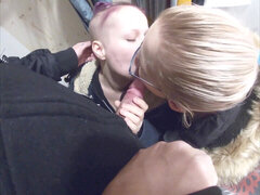 큰 음경, 야외의, 공개적인, 스웨덴인, 쓰리섬