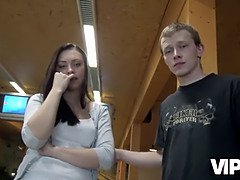 Hunter wants to get paid for some bowling and some hot sex with petite amateur cuckold