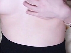 Petite Student Plays with Her Tits to Shaking Nipple Orgasm