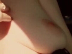 Amatör, Stora tuttar, Bil, Kvinna, Onani, Milf, Rödhårig, Solo