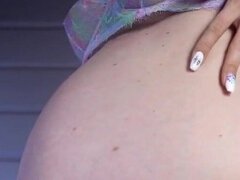 9 Month Pregnant Belly Is Hungry