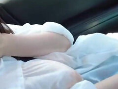 18, Vakker, Brunette, Par, Japaner, Naturlige bryster, Tenåring, Pupper