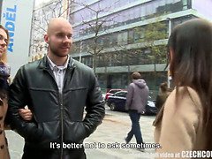 Leie, Paar, Tschechisch, Unschuldig, Geld, Öffentlich, Schreiend, Netzkamera