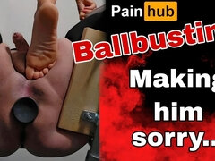 Ballbusting Making Him Sorry Femdom