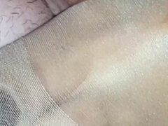 Coppia, Piedi, Piede fetish, Lavoro di piedi, Nylon, Pantaloncini sintetici, Calze