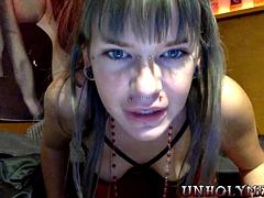 Unholymelody red stocking tease: Babe, Blonde  Solo Porn