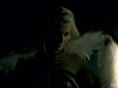 Blonde, Tir de sperme, Faciale, De plein air, Tatouage