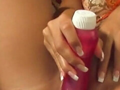 Amerikansk, Brunett, Dildo, Klackar, Underkläder, Milf, Fitta, Tuttar