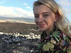 Amatør, Strand, Blondine, Kjole, Lille kvinde, Fisse, Mager, Snugkigger