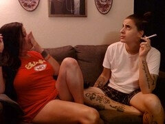 Real couple, smoking milf, women smoking