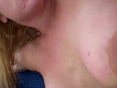 Brett Rockman & Britney Madison get their tight asses pounded hard and take a cumshot in full view
