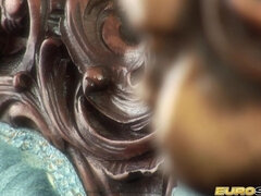 오랄섹스, 흑갈색 머리, 쿠거, 사정 샷, 유럽인, 하드코어, 밀프, 스타킹