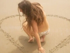 Enthousiasteling, Strand, Naakt, Naakt, Openbaar, Tiener, Bekijker, Nat