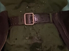 Russian Military Man Pissing on Kinky Policeman