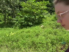 Leie, Bad, Blasen, Braunhaarige, Pov, Öffentlich, Muschi, Titten