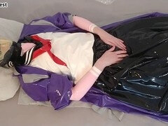 Homosexuelle, Latex, Masque, Masturbation, Jarretelles, Uniforme