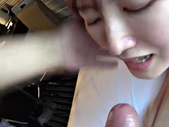 Amateur, Asiatique, Grosse bite, Gros seins, Sucer une bite, Éjaculation interne, Hard, Nénés