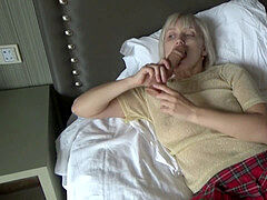 penetrated with a dildo then pissed on the motel balcony