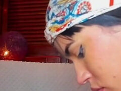 Mamada, Pareja, Besar, Latina, Lesbiana, Pequeña, Chorro, Strapon