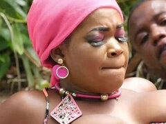 Africain, Gros cul, Grosse bite, Gros seins, Brunette brune, Noir ébène, Seins naturels, De plein air