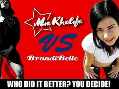Mia Khalifa vs Brandi Belle - Hot Teen Threesome Orgy & Big Tits Compilation