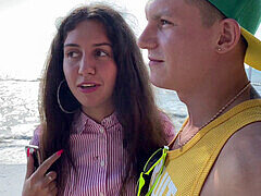 Splendid, deeply sucking, cuckold cleanup