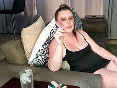 Panty upskirt, ice, smoking