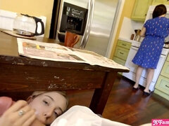 Daughter Haley Reed and stepparent take phat risks to get caught by mother