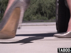 Butt Fucking lover blond hair girl moaning on a big cock