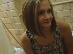 A chick that behaves badly is giving a fine blow job close up