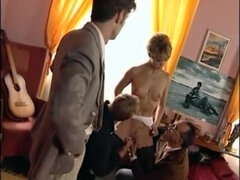 Anaali, Tupla penetraatio, Naamallinen, Korkokengät, Sukkahousu, Tissit, Vuosikerta, Vaimo