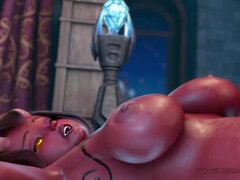 Hot Lesbian Demon Vore - Devil's Cookie Swallows Tiny Shrunken Woman (Eskoz)