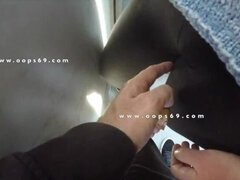 으스스한, 일본인, 공개적인, 보지, 기차