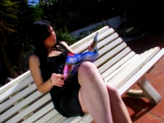 Brunette gets a knob deep inside of her