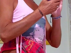 Enthousiasteling, Pijpbeurt, Brits, Stel, Rijpe lesbienne, Roken, Webcamera