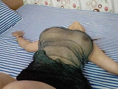 크고 아름다운 여자, 커플, 집에서 만든, 인도인