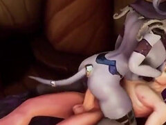 Draenei Witch Fucks Strapping Elf Dude - Warcraft Porn Parody