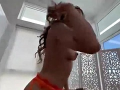 Anal, Pauzão, Negroa, Jato de porra, Ébano negroa, Punheta, Hardcore, Interracial