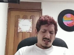 Domi Jerking off in Office